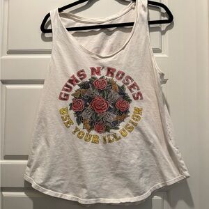Lucky Brand White Graphic Tank Top